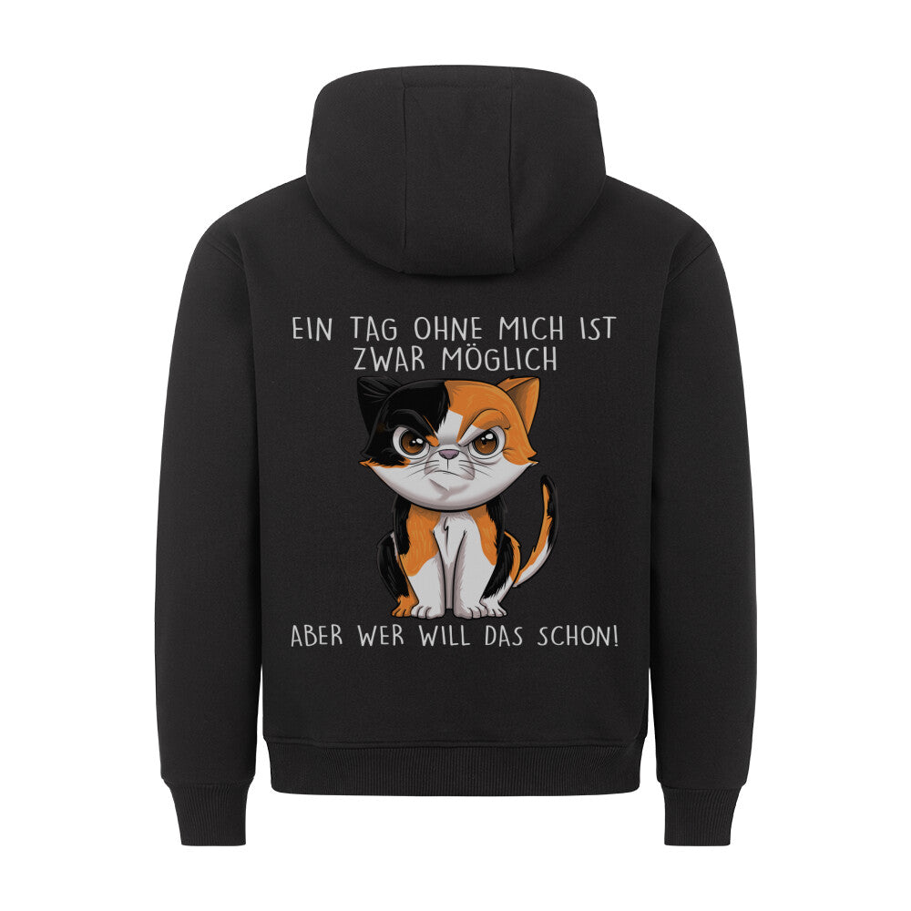 Ohne Mich Böse Katze - Hoodie Unisex Rückendruck