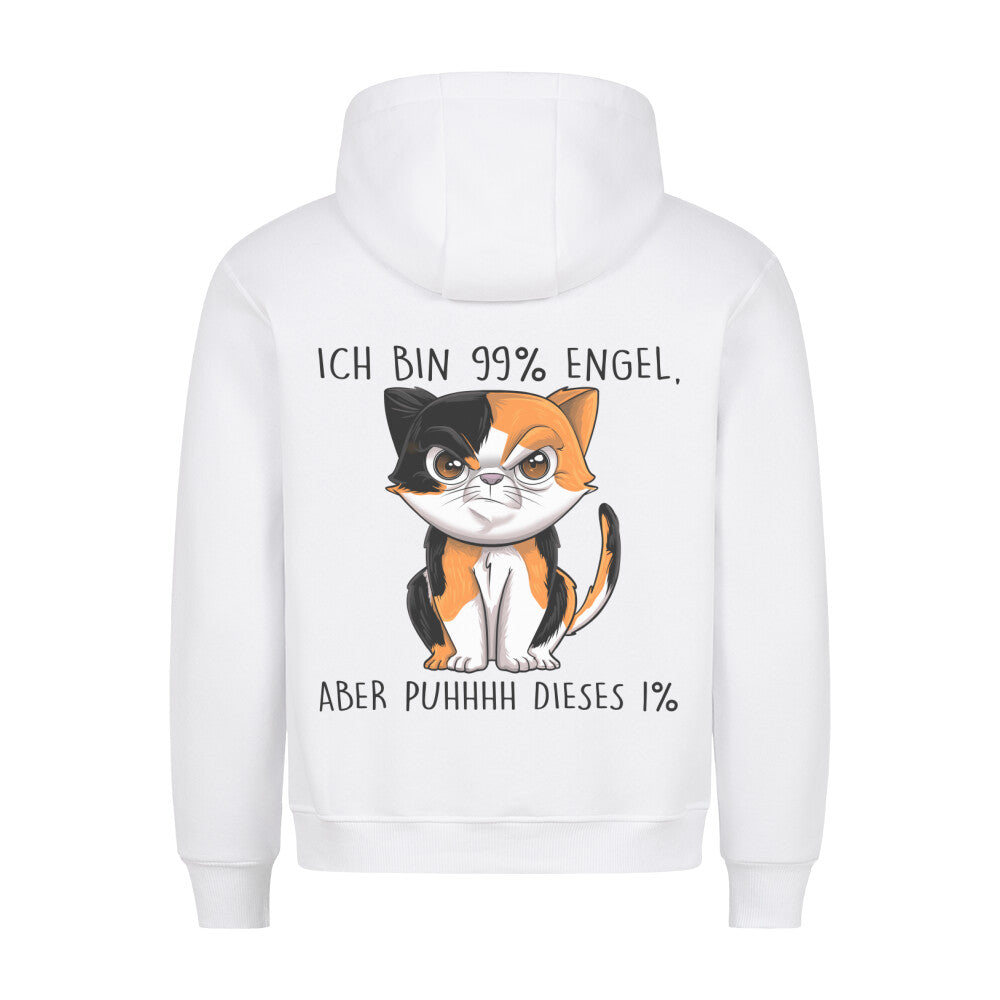 Engel Böse Katze - Hoodie Unisex Rückendruck