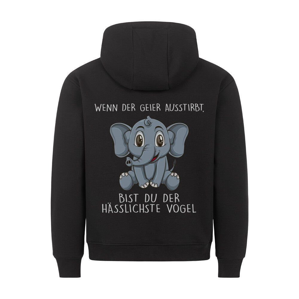 Geier Elefant - Hoodie Unisex Rückendruck