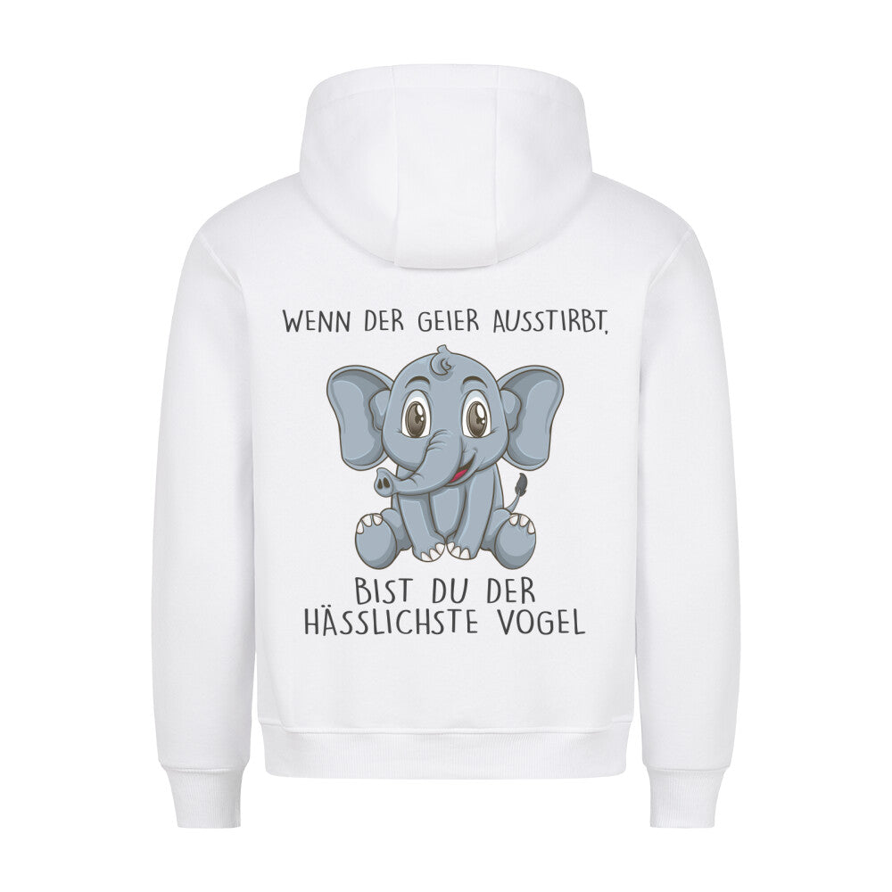 Geier Elefant - Hoodie Unisex Rückendruck