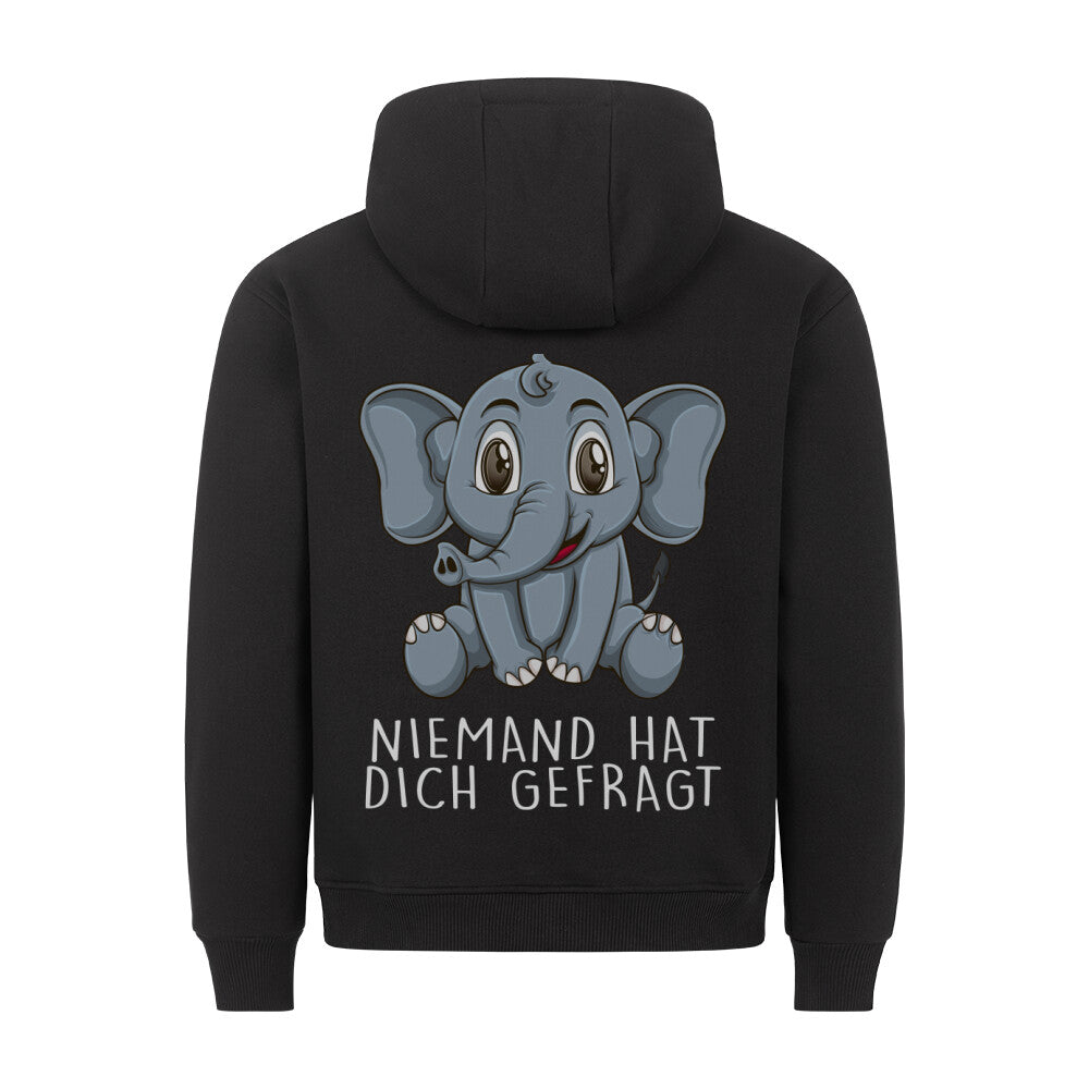 Niemand Elefant - Hoodie Unisex Rückendruck