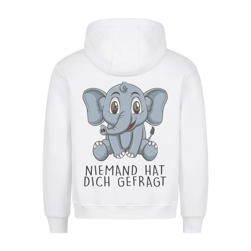 Niemand Elefant - Hoodie Unisex Rückendruck