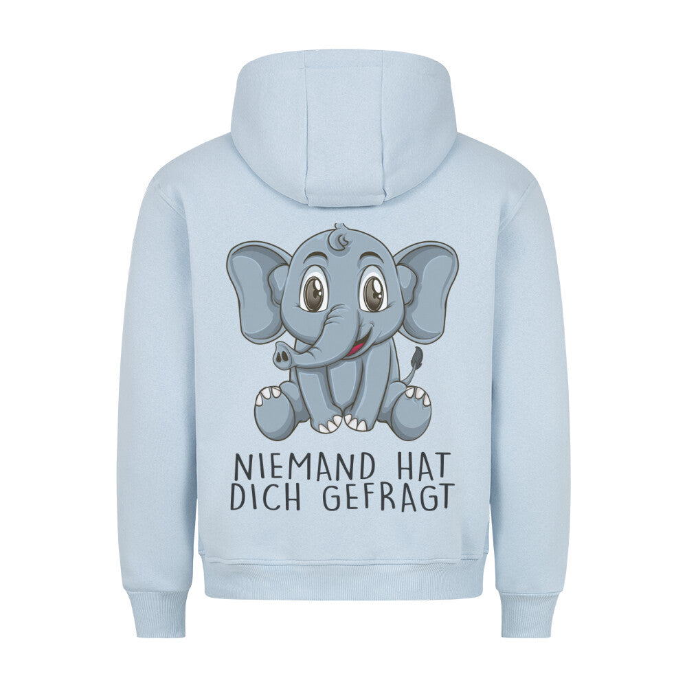 Niemand Elefant - Hoodie Unisex Rückendruck