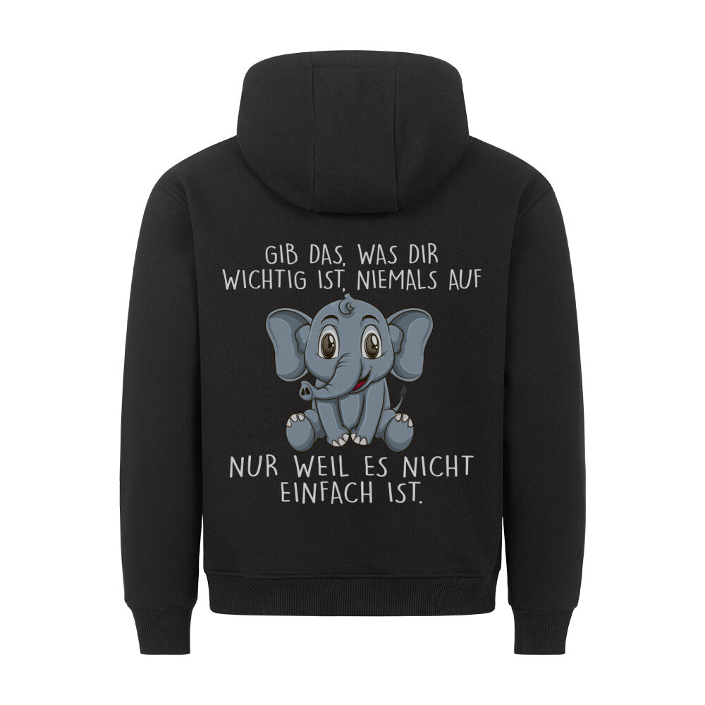 Wichtig Elefant - Hoodie Unisex Rückendruck