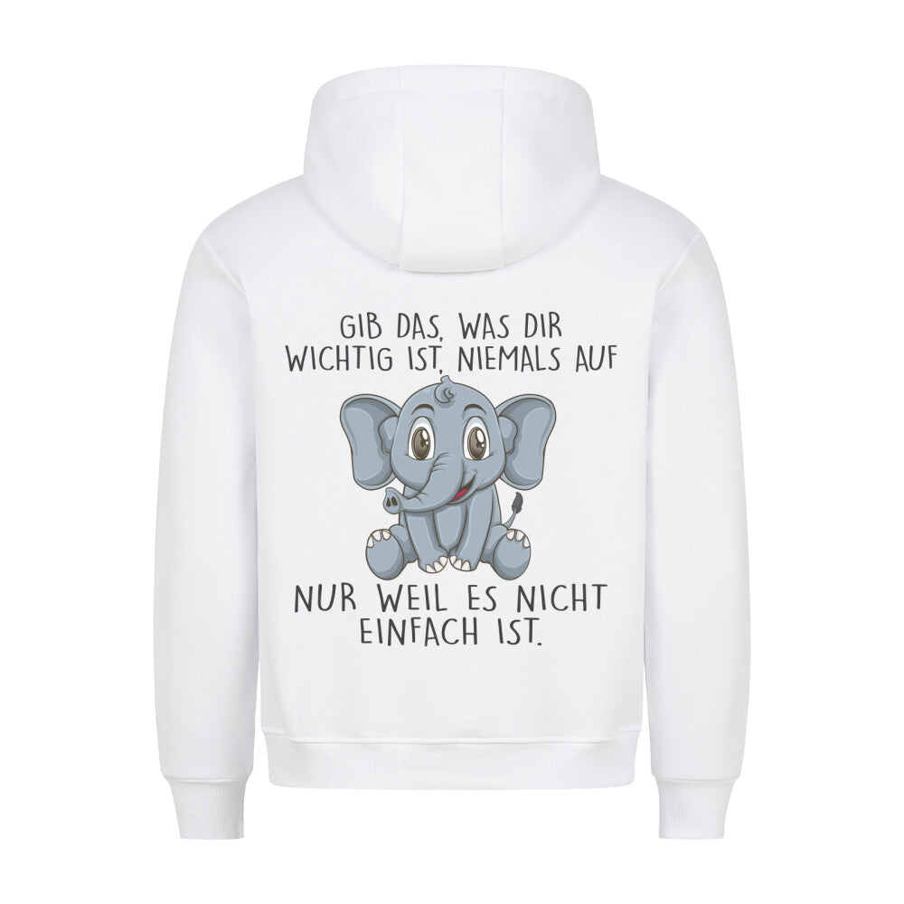 Wichtig Elefant - Hoodie Unisex Rückendruck
