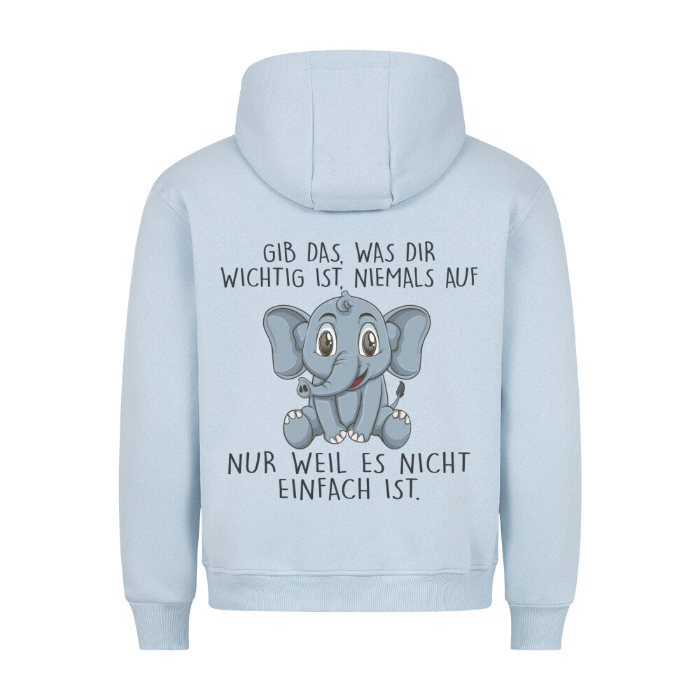 Wichtig Elefant - Hoodie Unisex Rückendruck