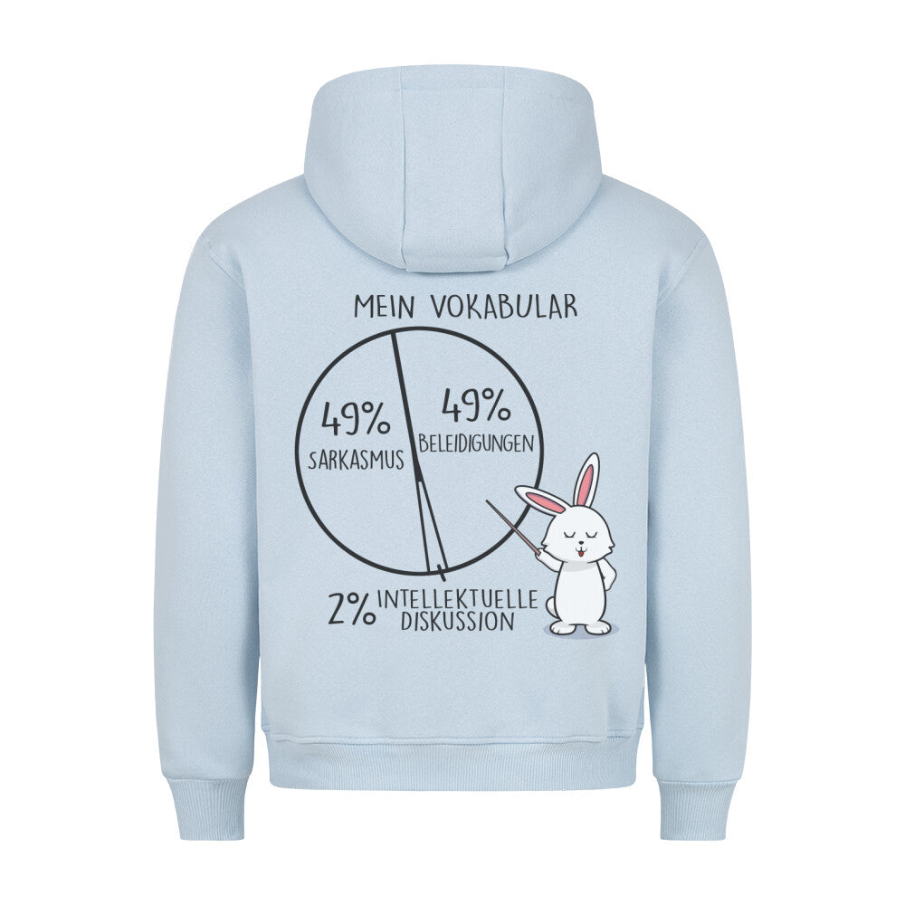Vokabular Bunny - Hoodie Unisex Rückendruck