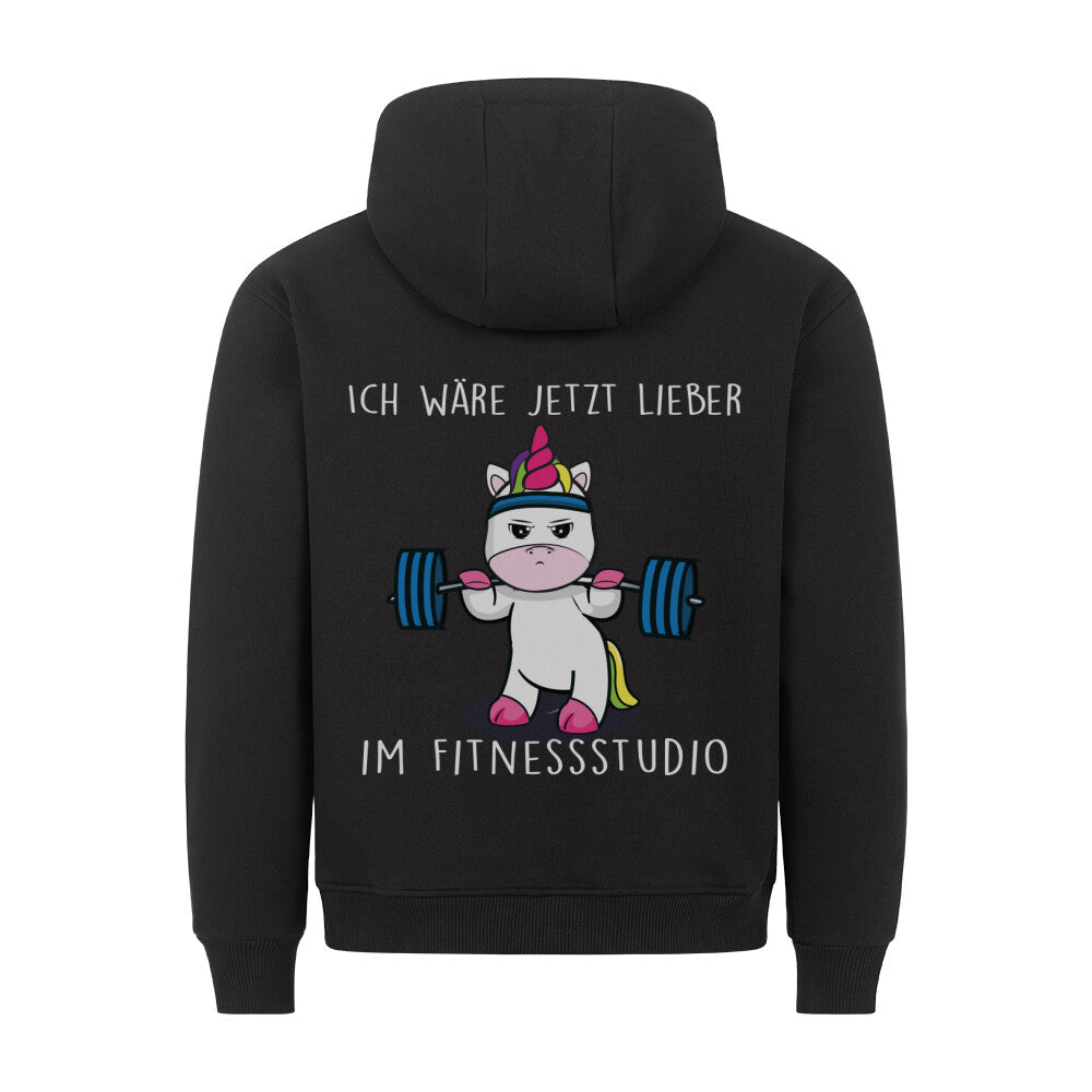 Fitnessstudio Cute Einhorn - Hoodie Unisex Rückendruck