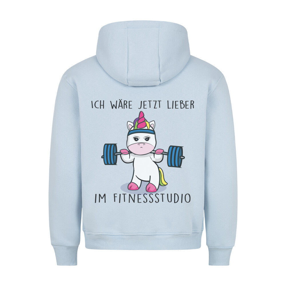 Fitnessstudio Cute Einhorn - Hoodie Unisex Rückendruck