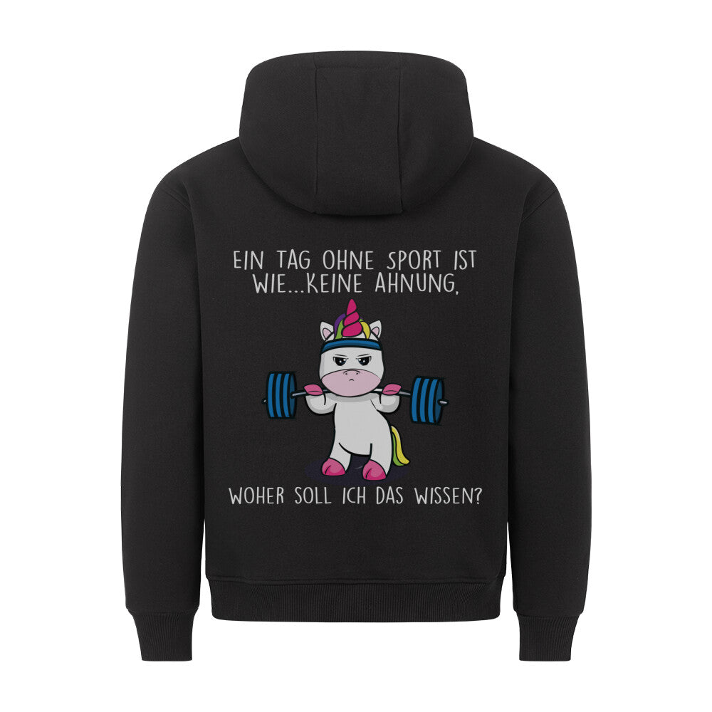 Ohne Sport Cute Einhorn - Hoodie Unisex Rückendruck