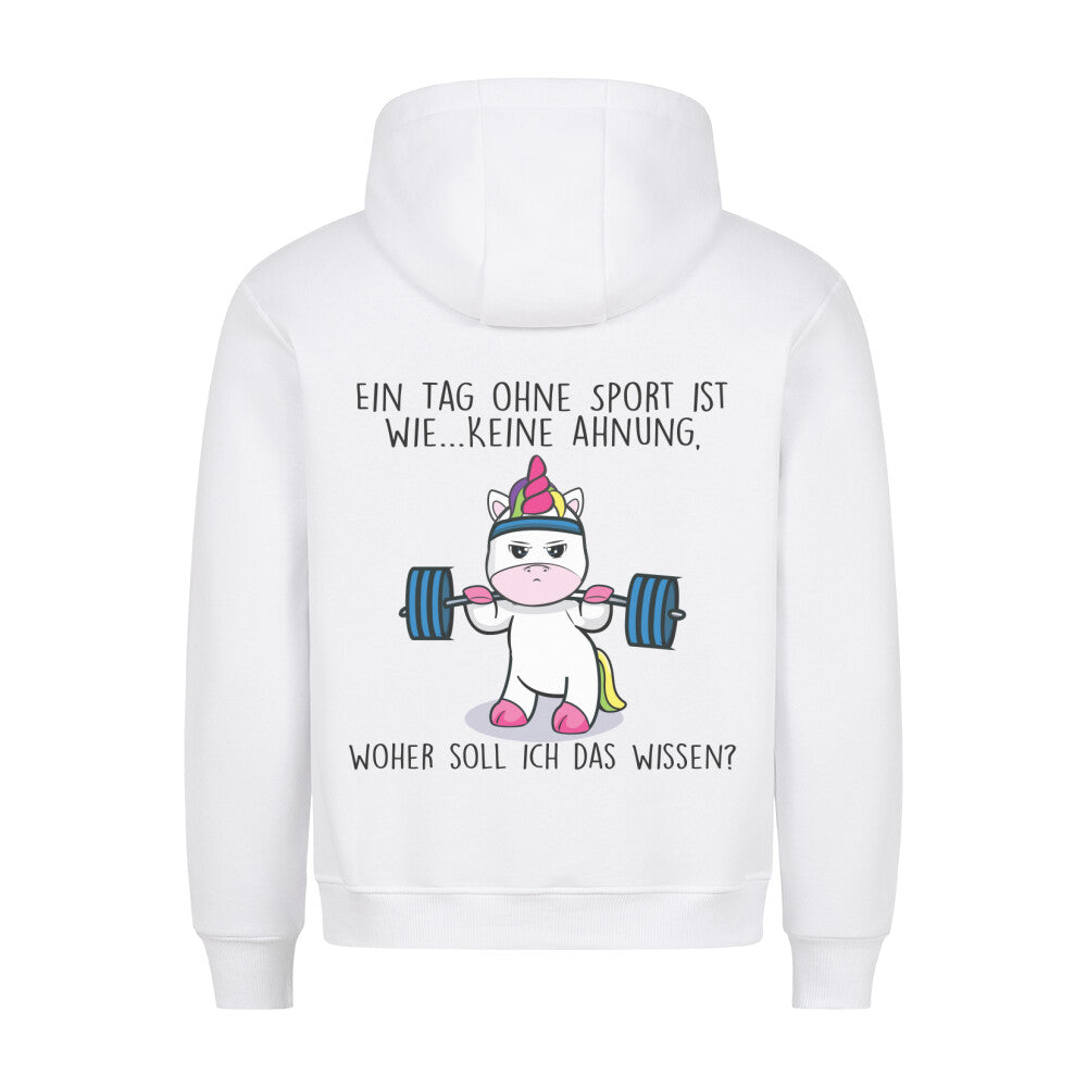 Ohne Sport Cute Einhorn - Hoodie Unisex Rückendruck