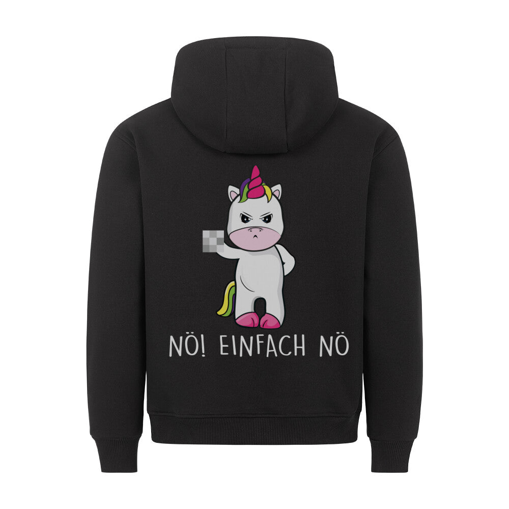 Nö! Cute Einhorn - Hoodie Unisex Rückendruck