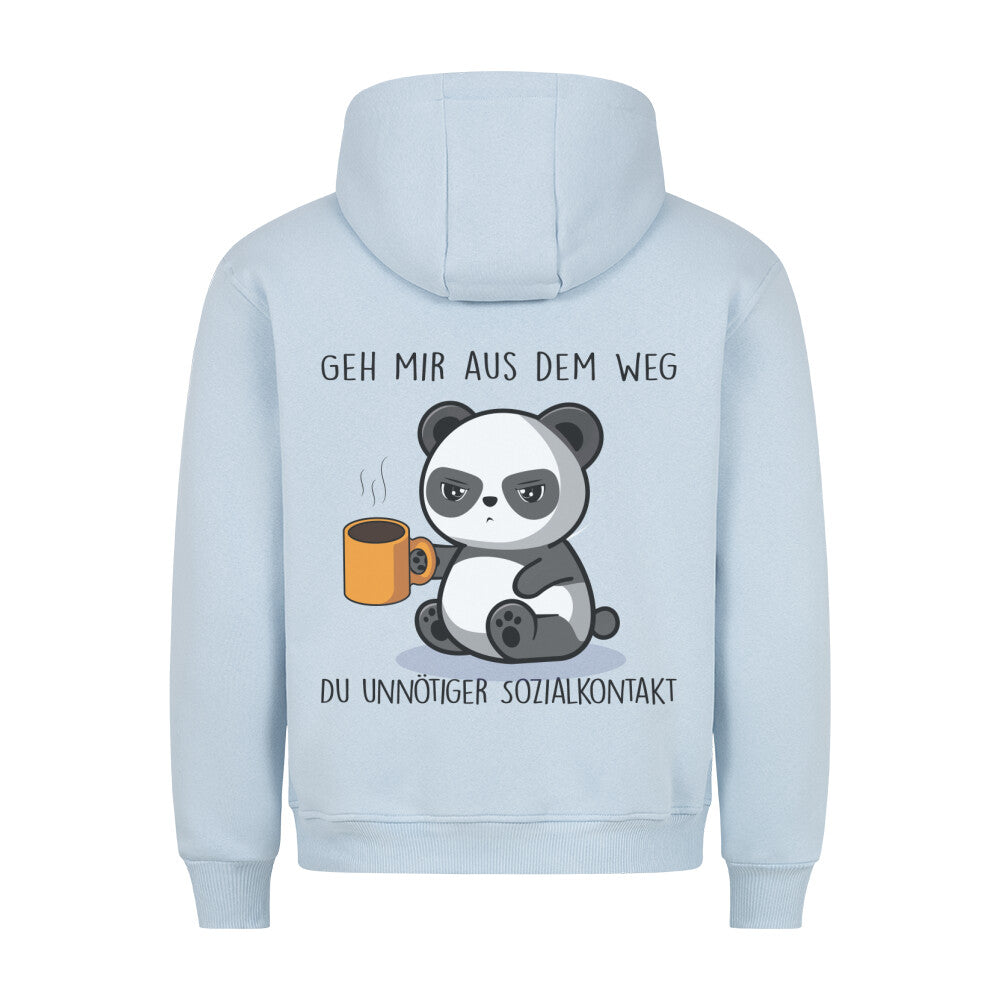 Sozialkontakt Cute Panda - Hoodie Unisex Rückendruck