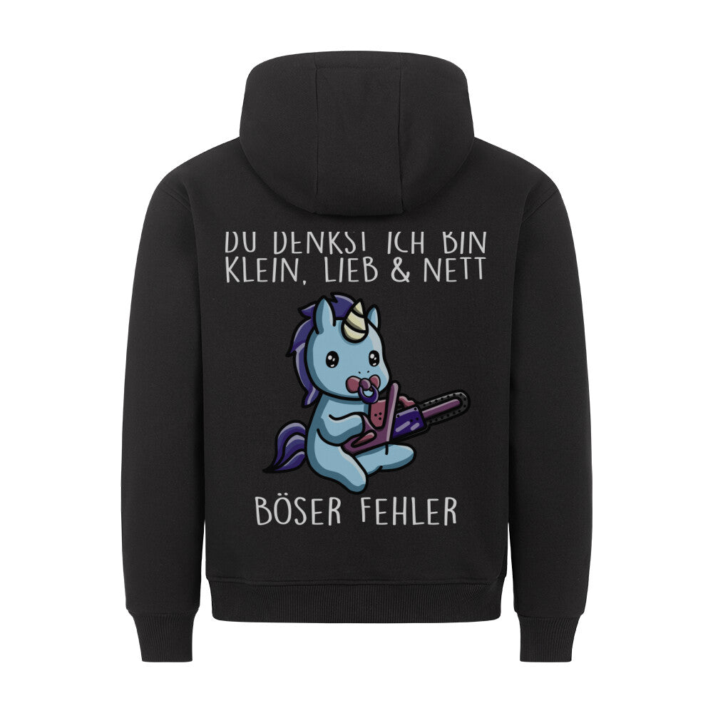 Böser Fehler Cute Einhorn - Hoodie Unisex Rückendruck