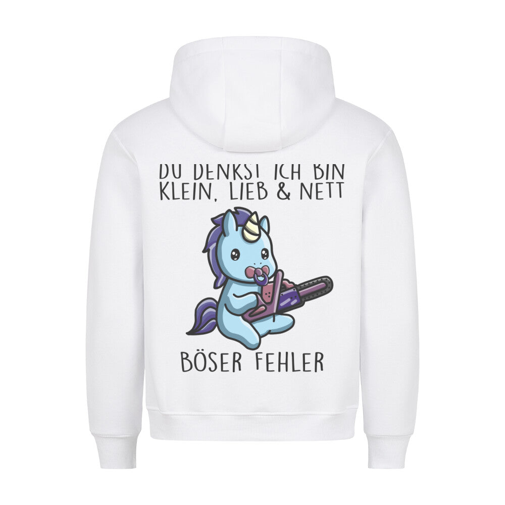 Böser Fehler Cute Einhorn - Hoodie Unisex Rückendruck