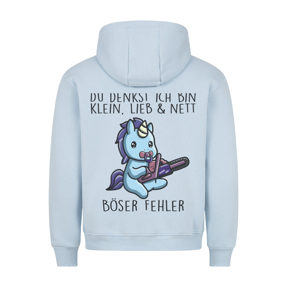 Böser Fehler Cute Einhorn - Hoodie Unisex Rückendruck