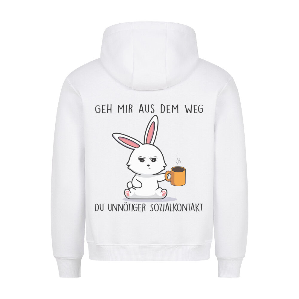 Sozialkontakt Bunny - Hoodie Unisex Rückendruck