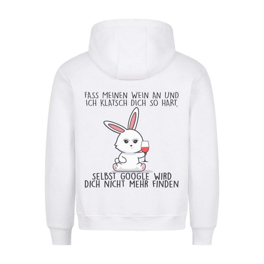 Wein Cute Bunny - Hoodie Unisex Rückendruck