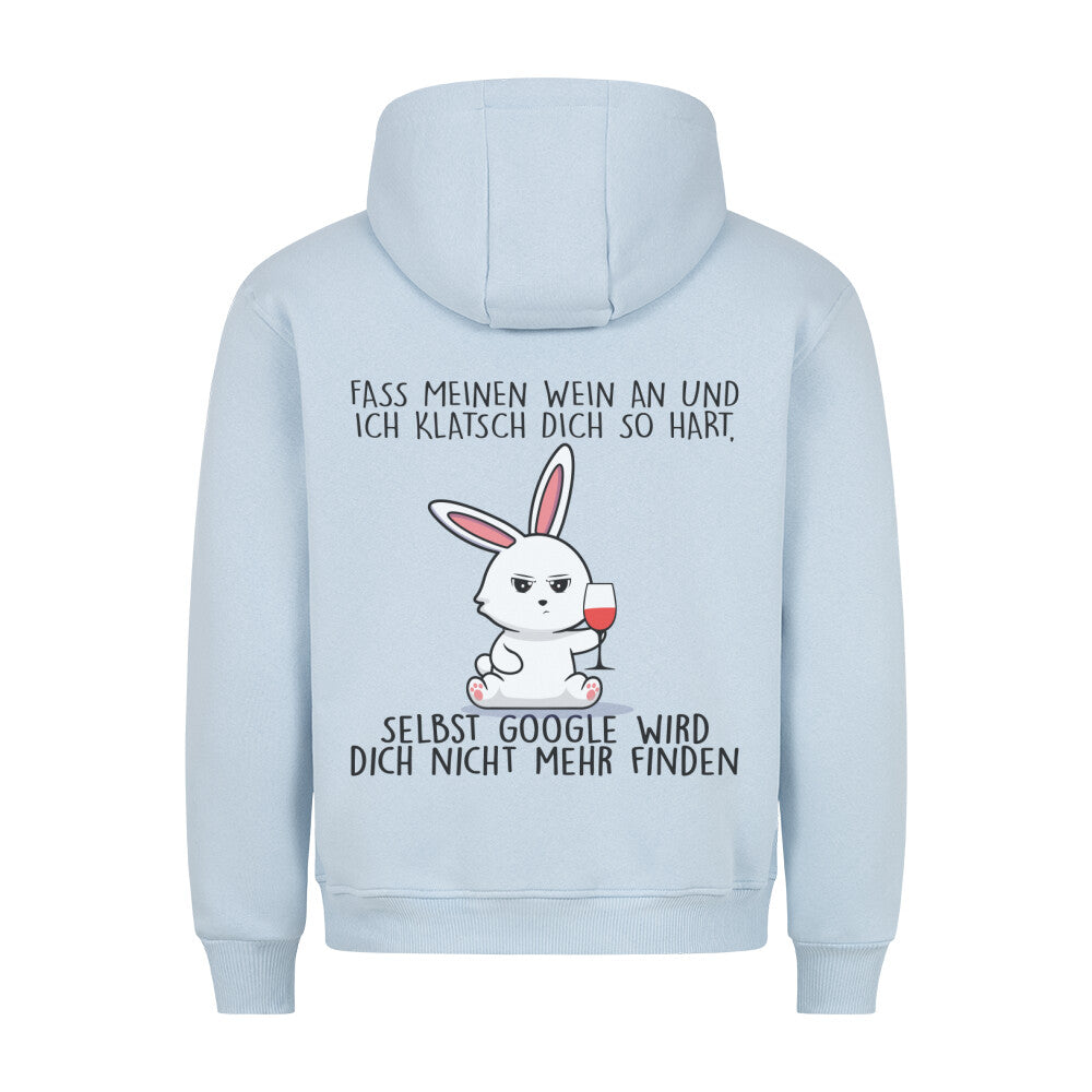 Wein Cute Bunny - Hoodie Unisex Rückendruck
