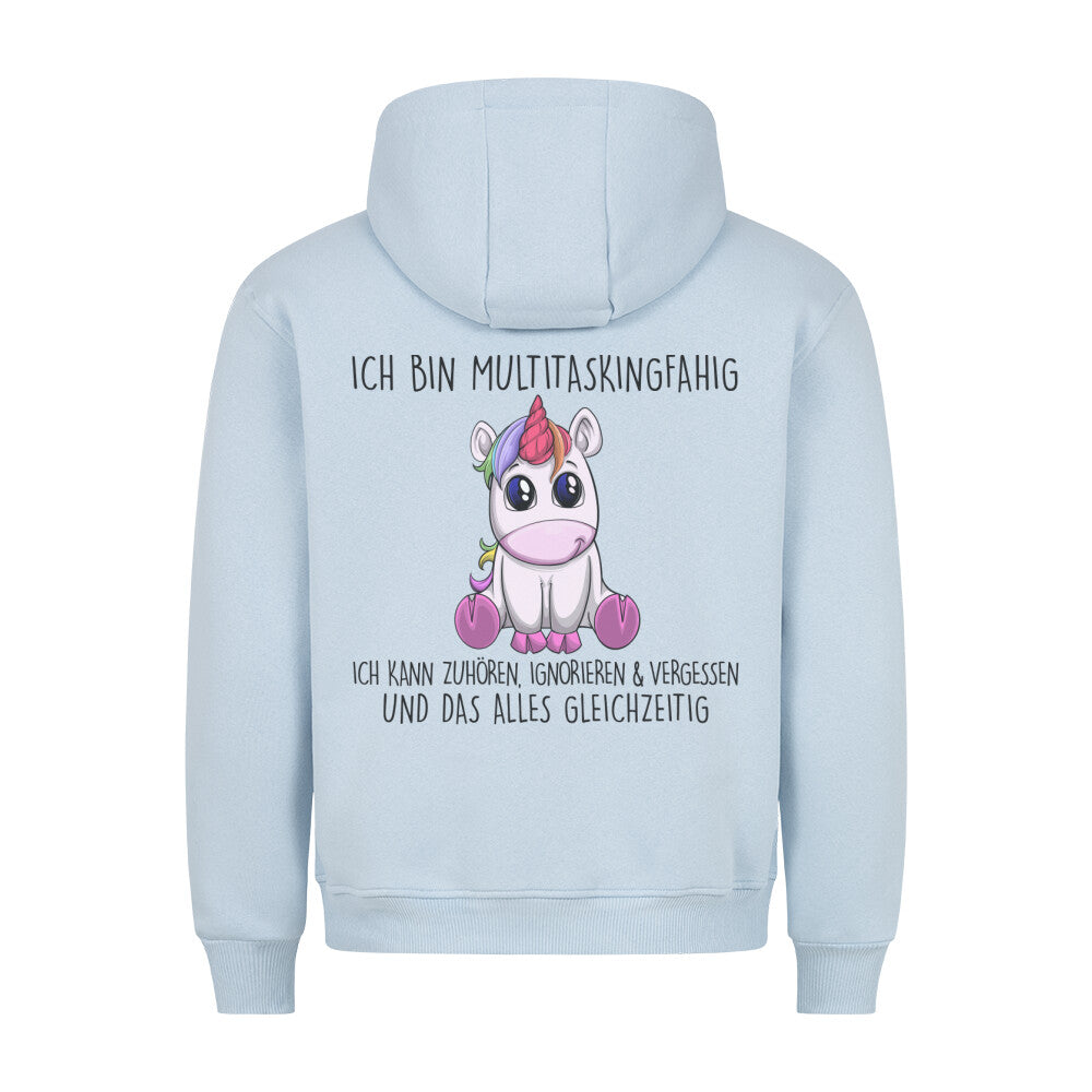 Multitasking Einhorn - Hoodie Unisex Rückendruck