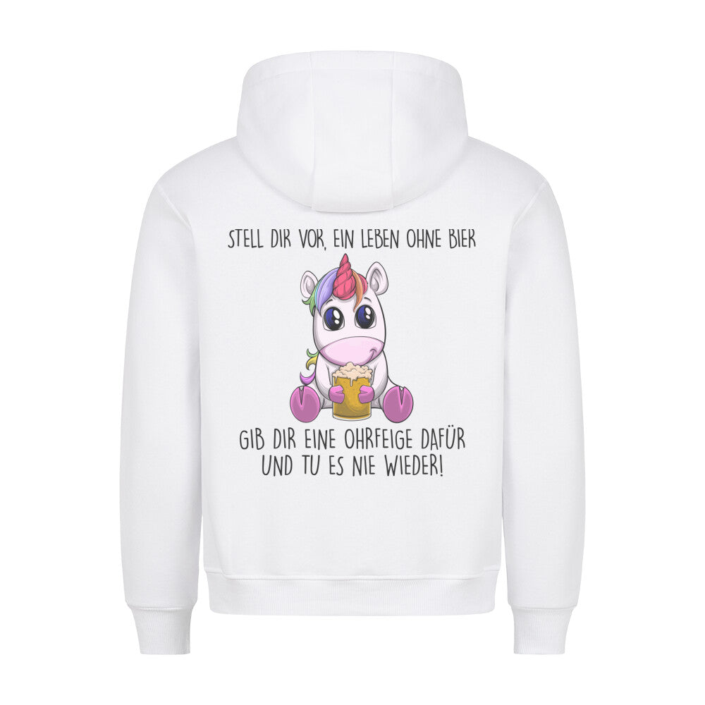 Ohrfeige Einhorn - Hoodie Unisex Rückendruck