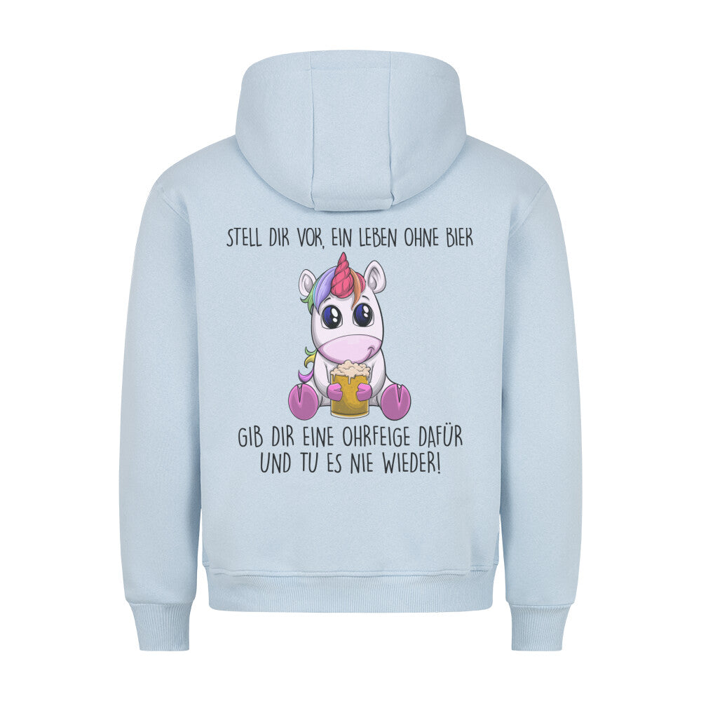 Ohrfeige Einhorn - Hoodie Unisex Rückendruck