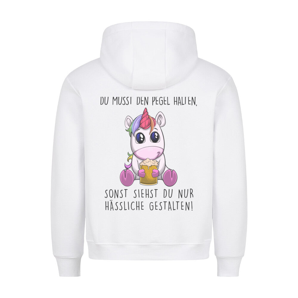 Pegel Einhorn - Hoodie Unisex Rückendruck