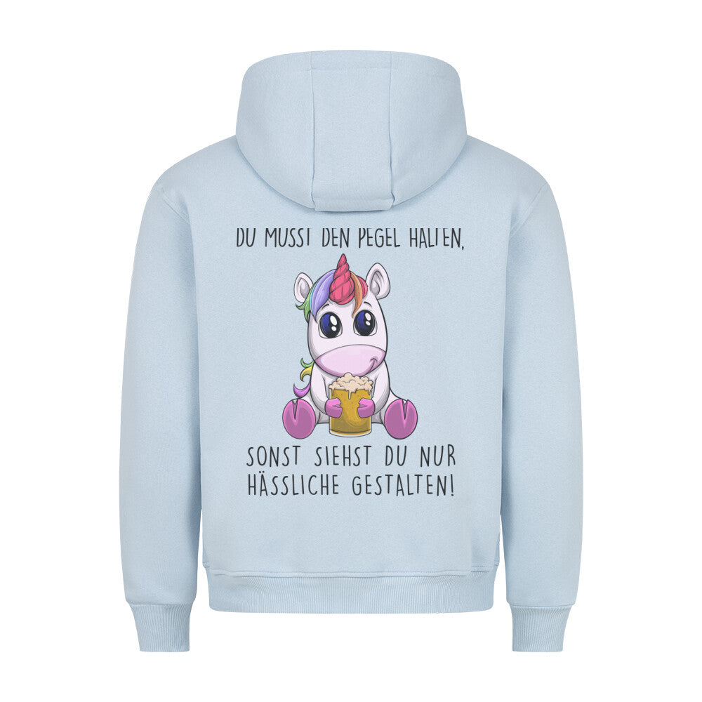 Pegel Einhorn - Hoodie Unisex Rückendruck