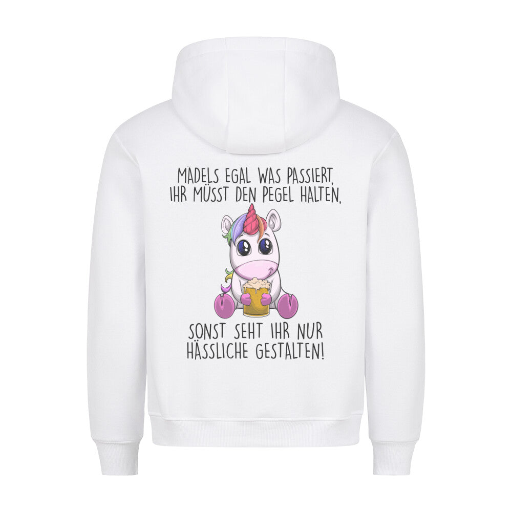 Mädels Einhorn - Hoodie Unisex Rückendruck