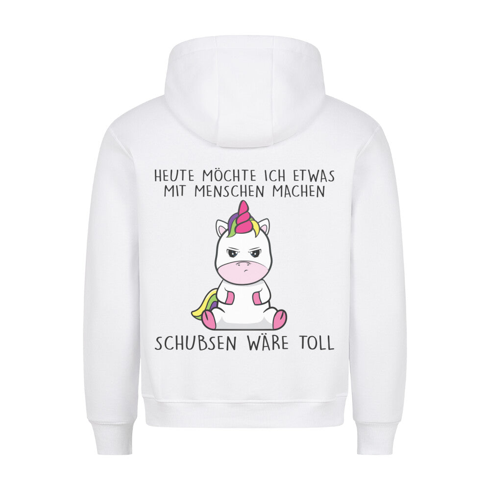 Schubsen Cute Einhorn - Hoodie Unisex Rückendruck