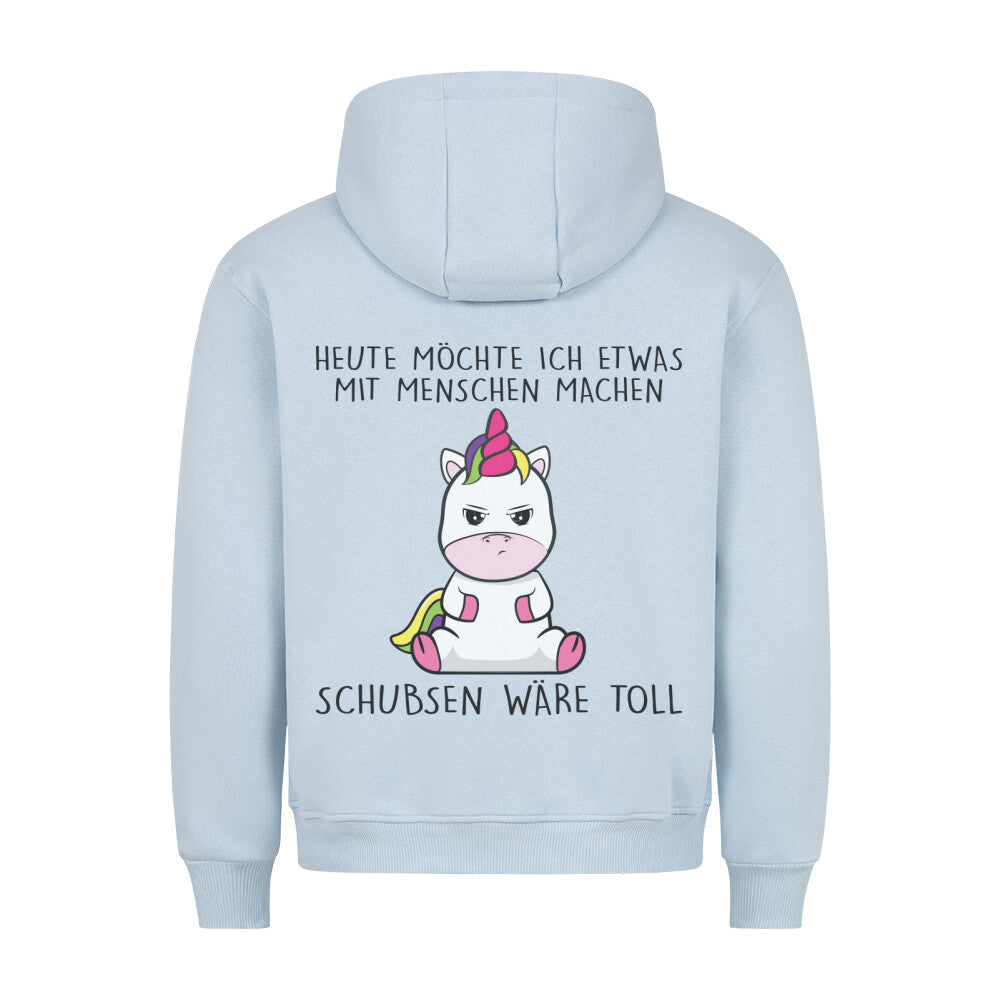 Schubsen Cute Einhorn - Hoodie Unisex Rückendruck
