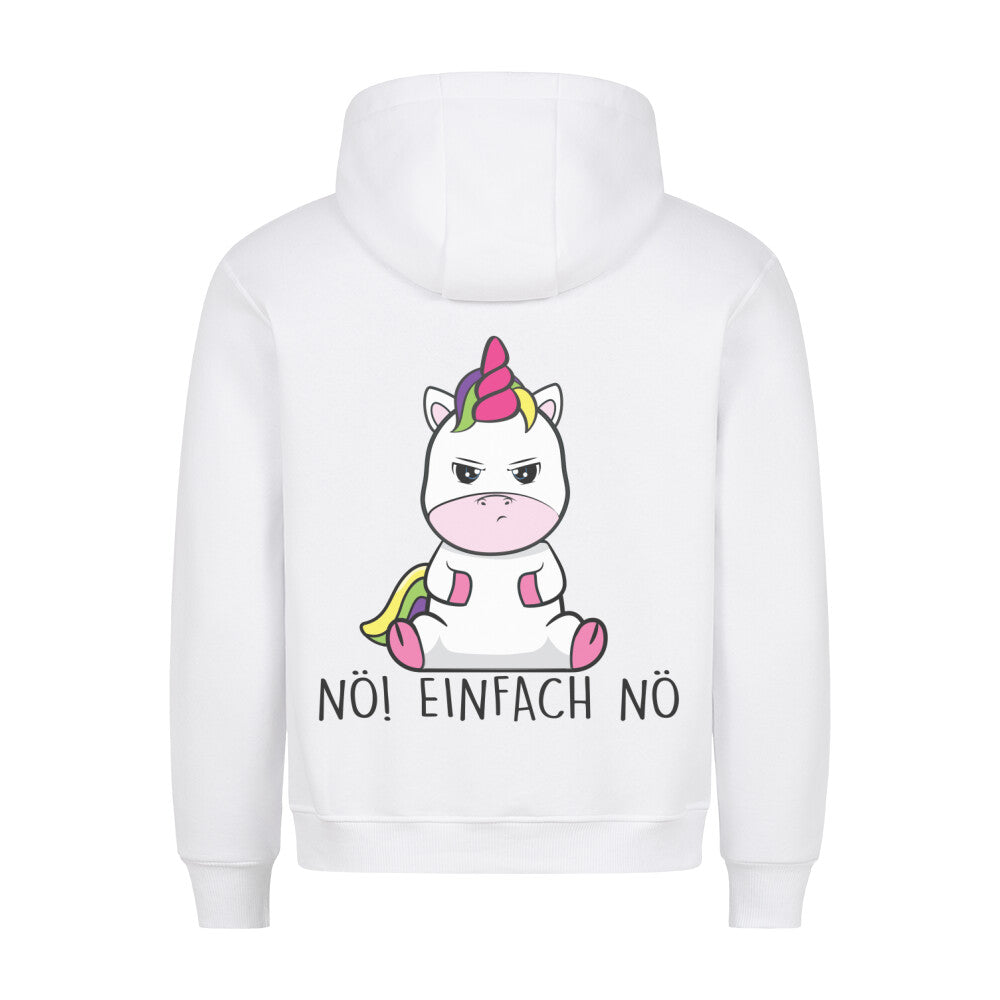 Nö Cute Einhorn - Hoodie Unisex Rückendruck