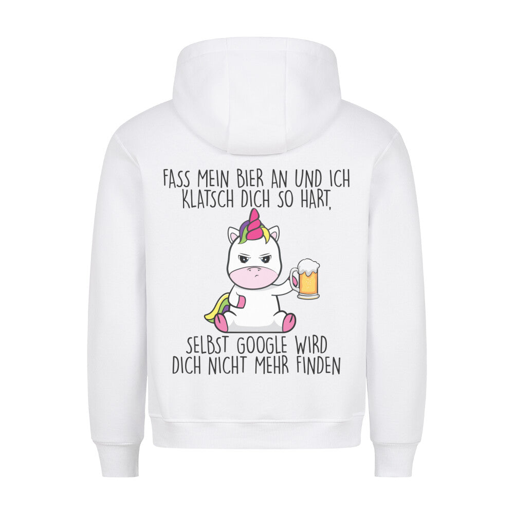 Biergoogle Cute Einhorn - Hoodie Unisex Rückendruck