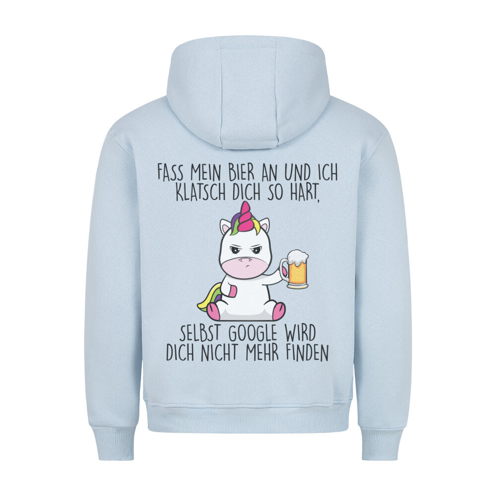 Biergoogle Cute Einhorn - Hoodie Unisex Rückendruck