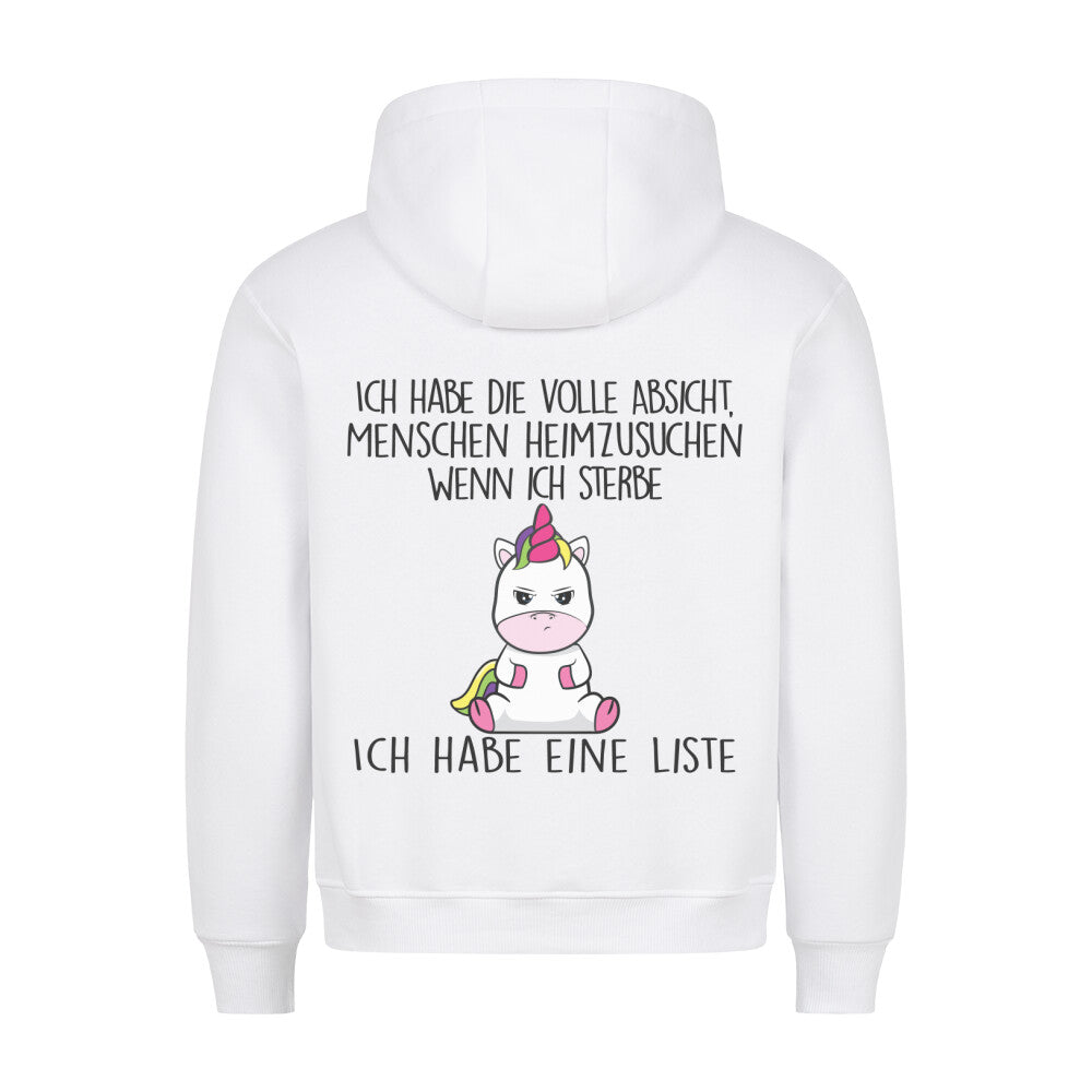 Heimsuchen Cute Einhorn - Hoodie Unisex Rückendruck