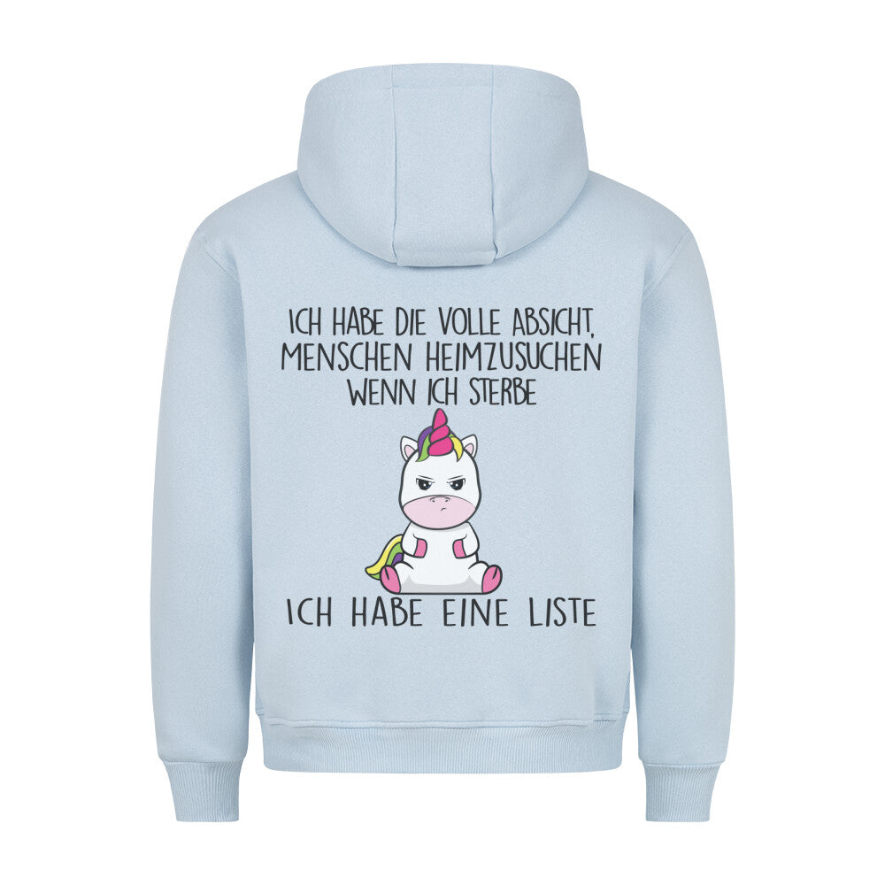 Heimsuchen Cute Einhorn - Hoodie Unisex Rückendruck