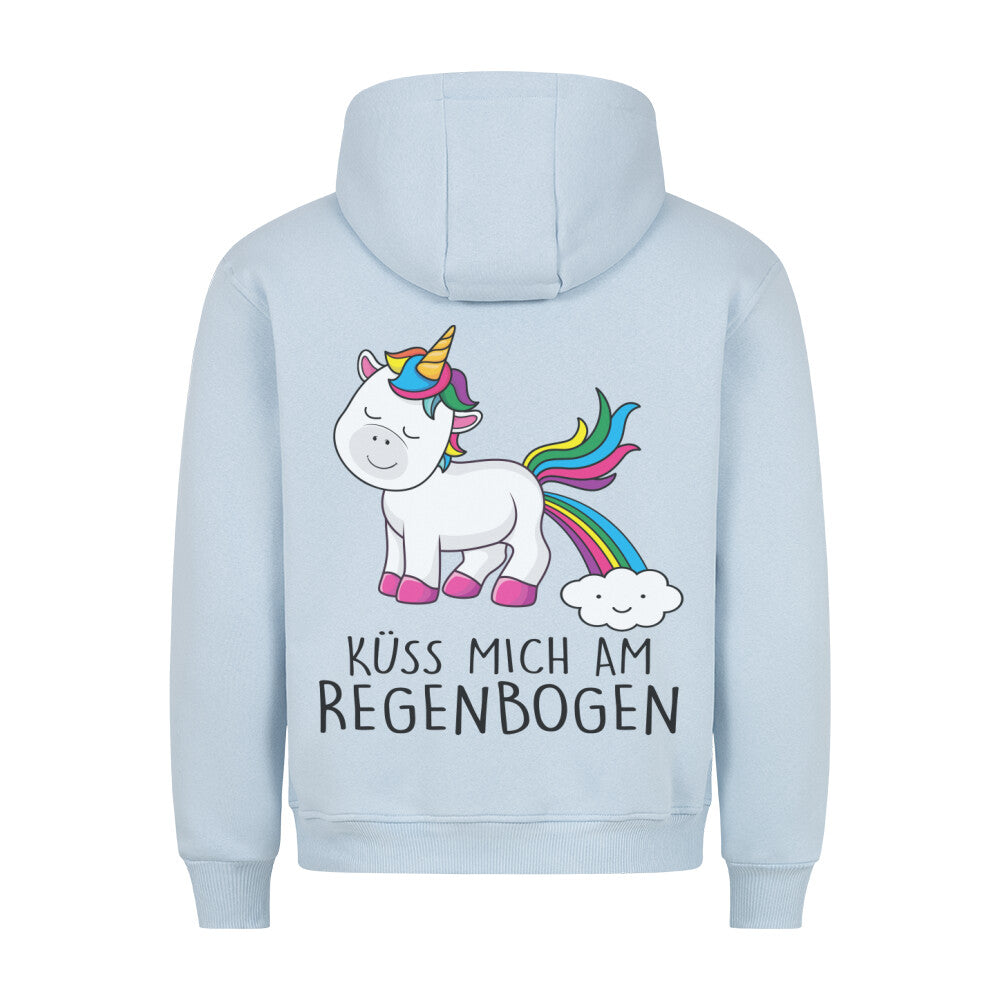 Küss Mich Einhorn - Hoodie Unisex Rückendruck