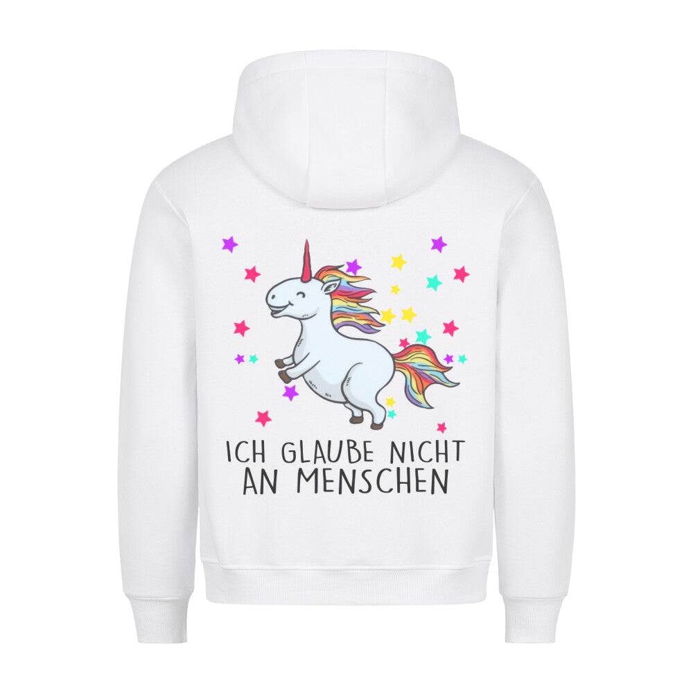 Menschen Glitzer Einhorn - Hoodie Unisex Rückendruck