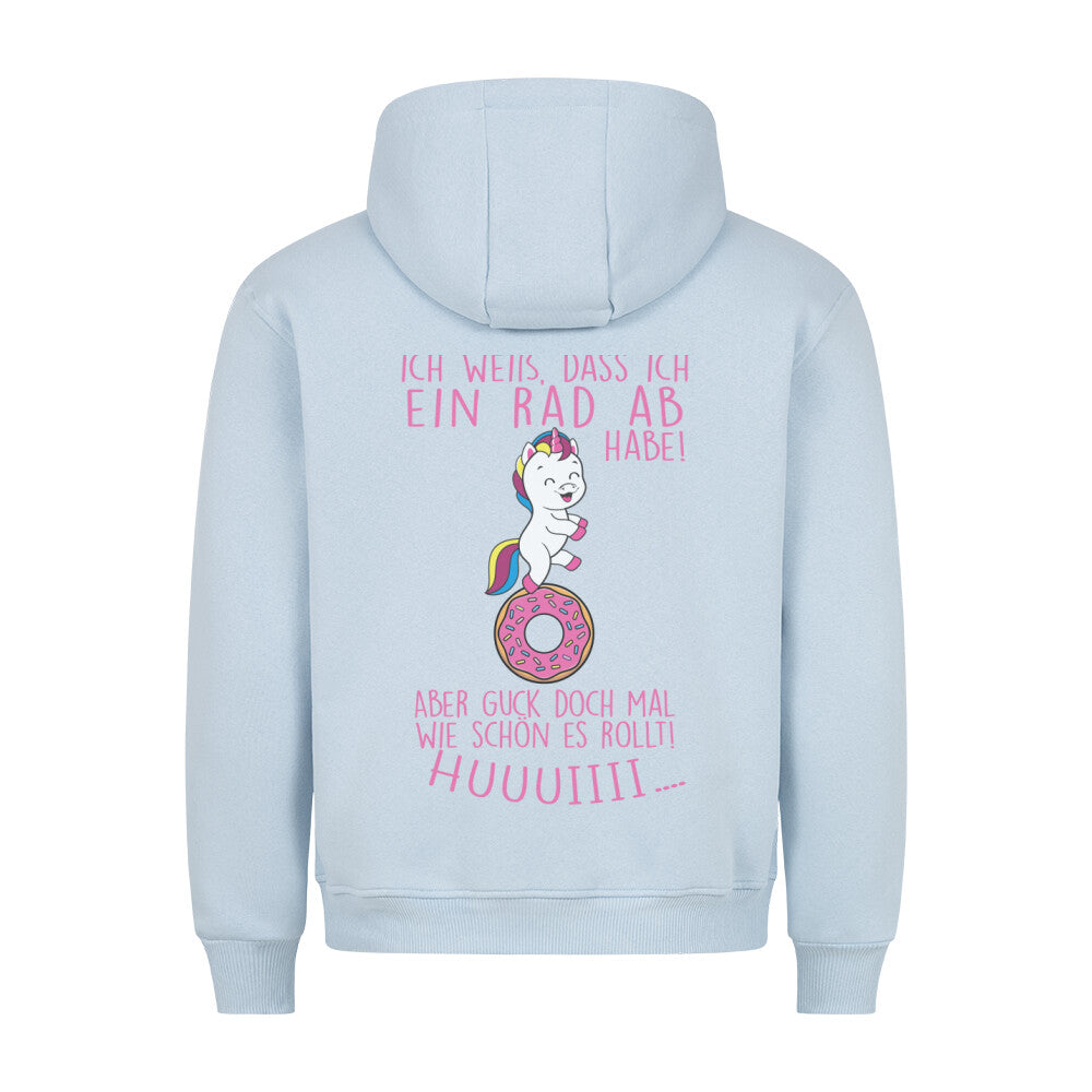 Rollt Einhorn - Hoodie Unisex Rückendruck