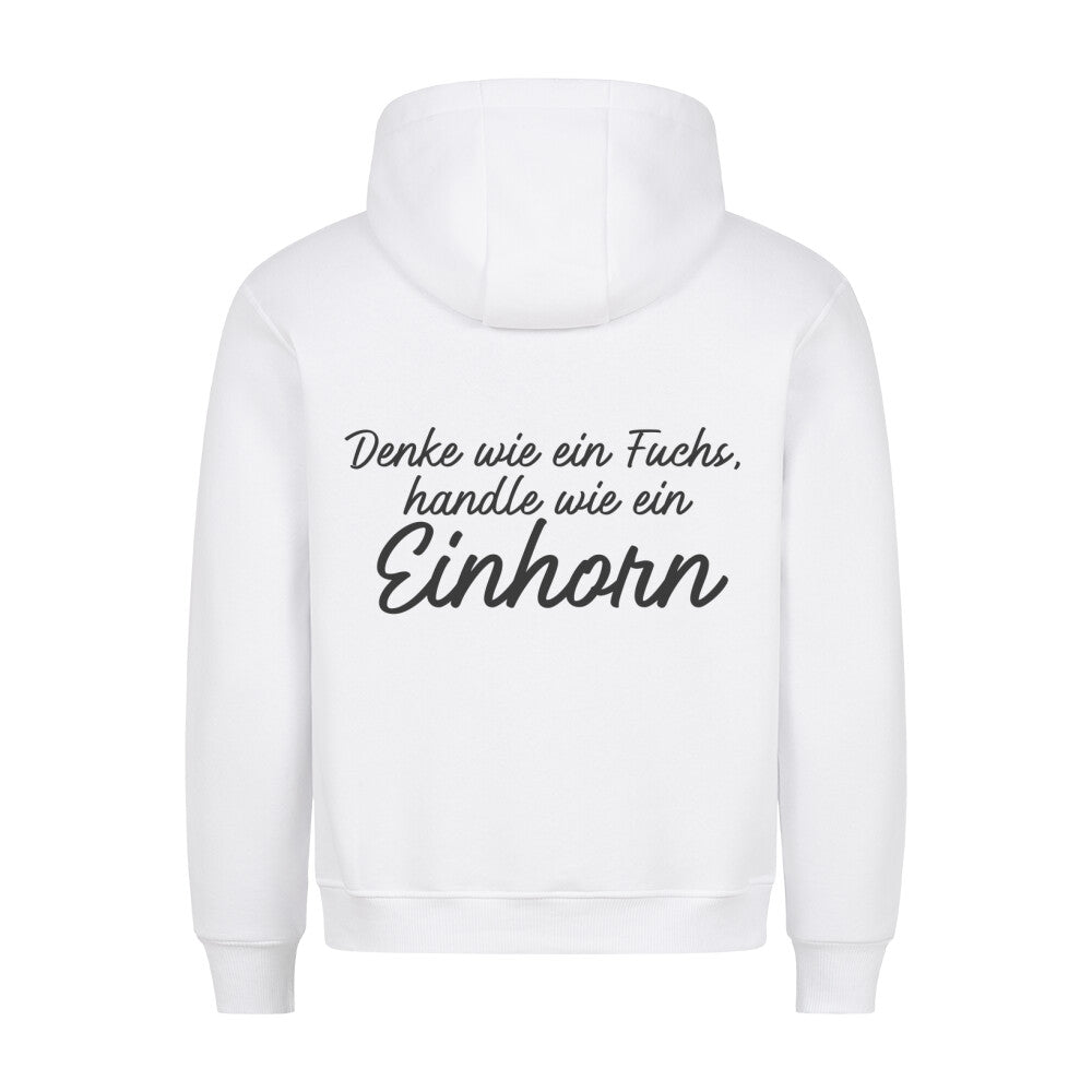 Fuchs Und Einhorn - Hoodie Unisex Rückendruck