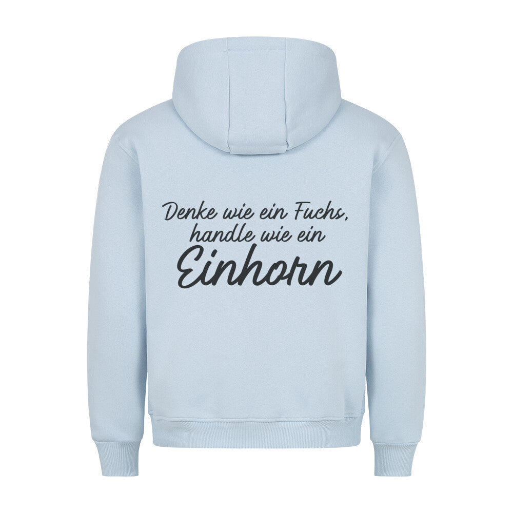 Fuchs Und Einhorn - Hoodie Unisex Rückendruck