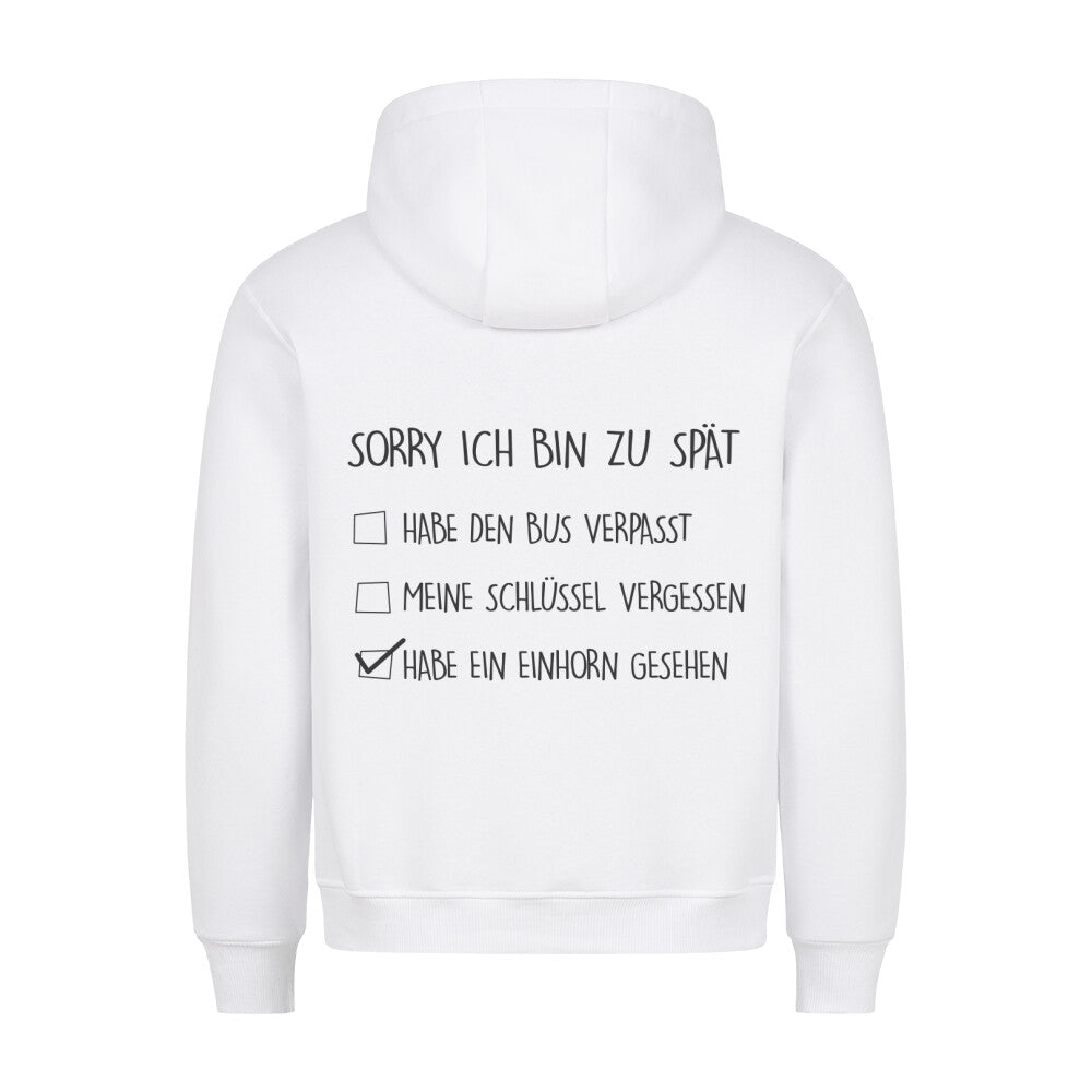 Bin zu spät - Hoodie Unisex Rückendruck
