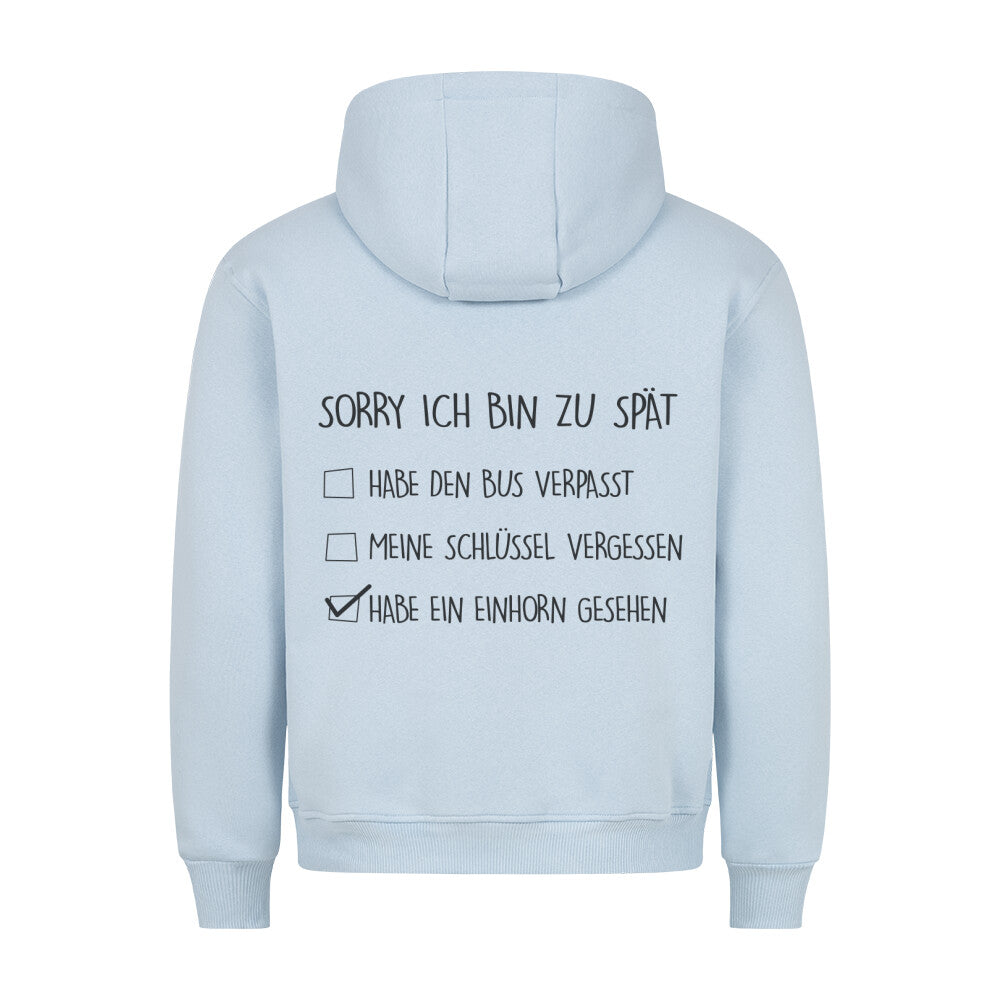 Bin zu spät - Hoodie Unisex Rückendruck