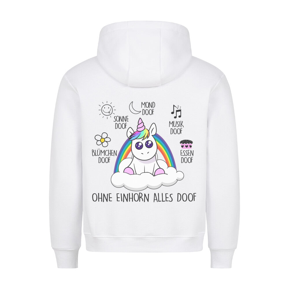 Alles Doof Einhorn - Hoodie Unisex Rückendruck