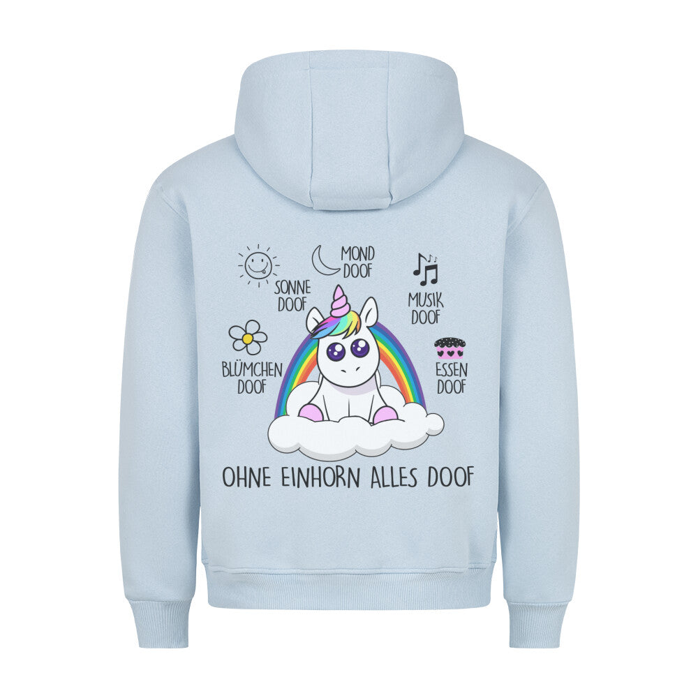 Alles Doof Einhorn - Hoodie Unisex Rückendruck