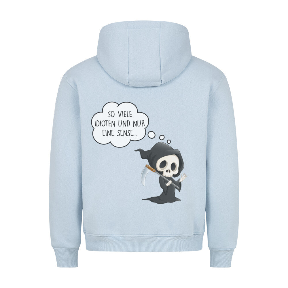 Idioten Sensenmann - Hoodie Unisex Rückendruck