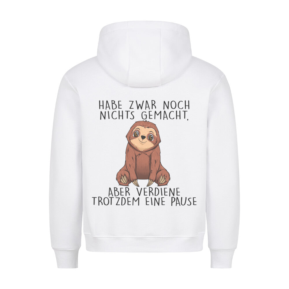 Pause Faultier - Hoodie Unisex Rückendruck