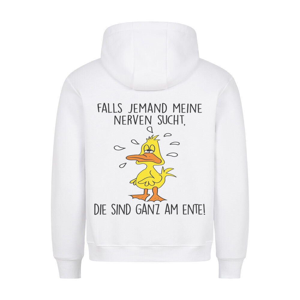 Nerven Ente - Hoodie Unisex Rückendruck