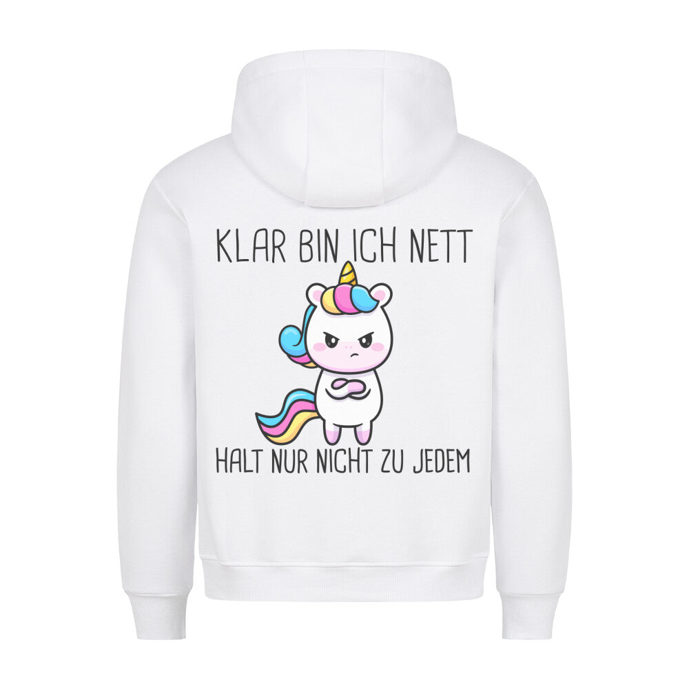 Klar bin ich nett Hoodie - Hoodie Unisex Rückendruck