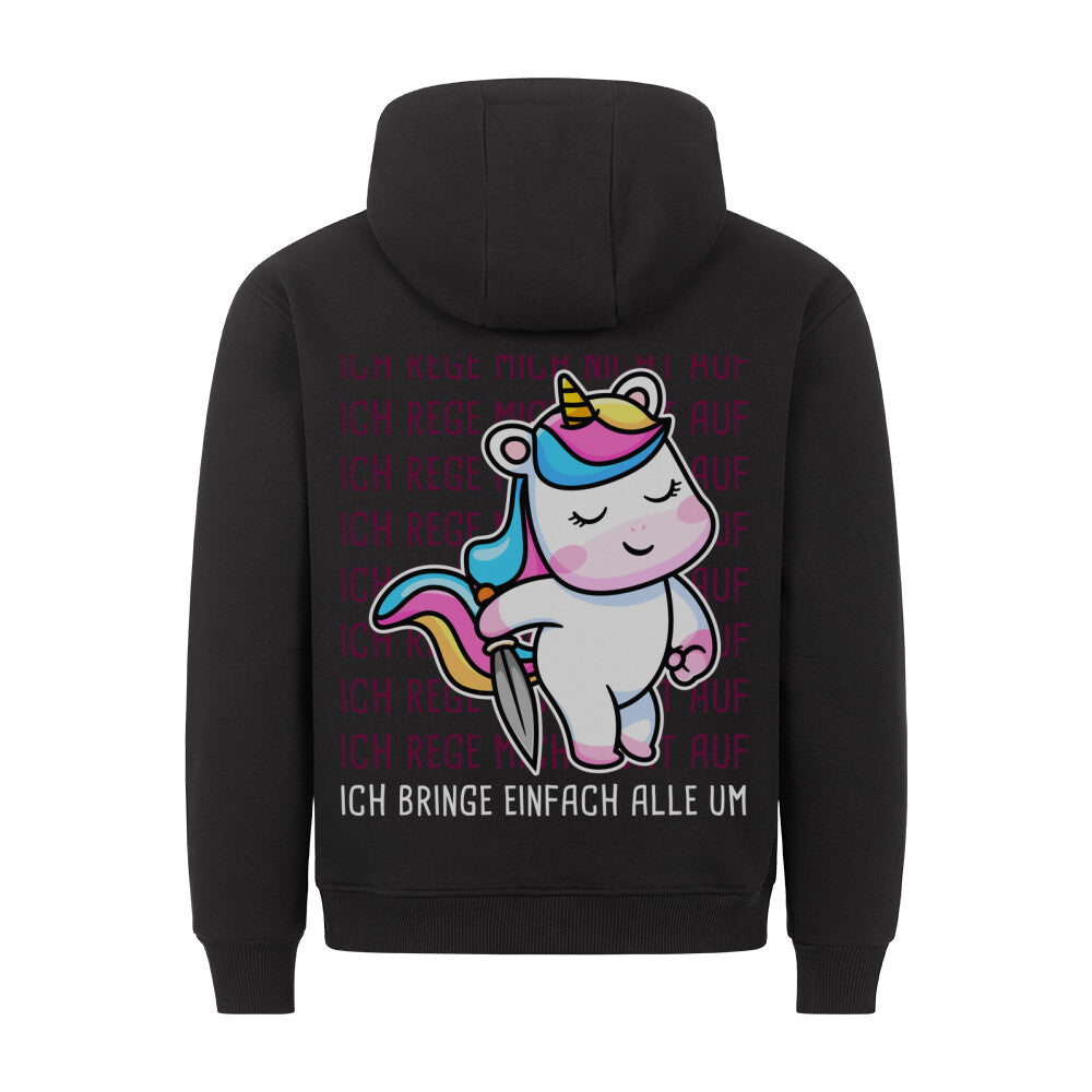 Alle Um Einhorn - Hoodie Unisex Rückendruck